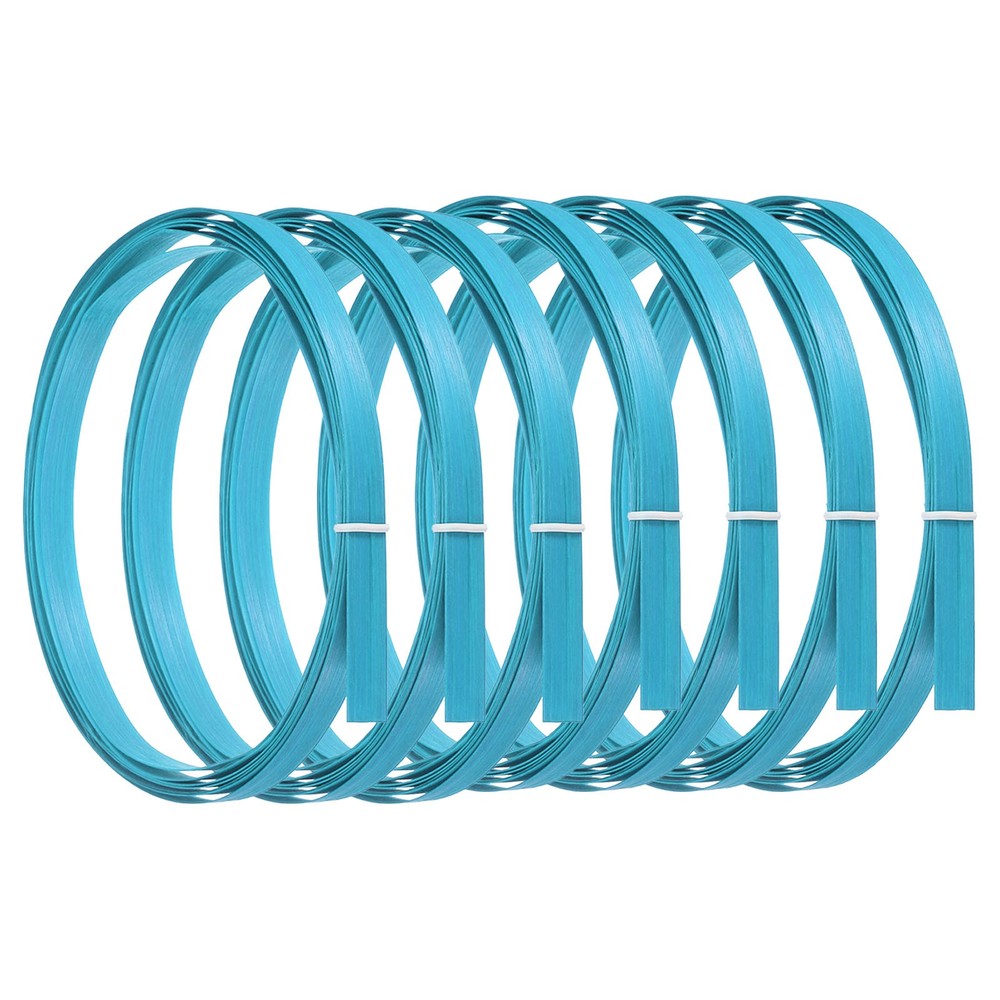 Bamboo Weaving Strips 7/16" x 10Ft 7 Pack Thin Flat Blue