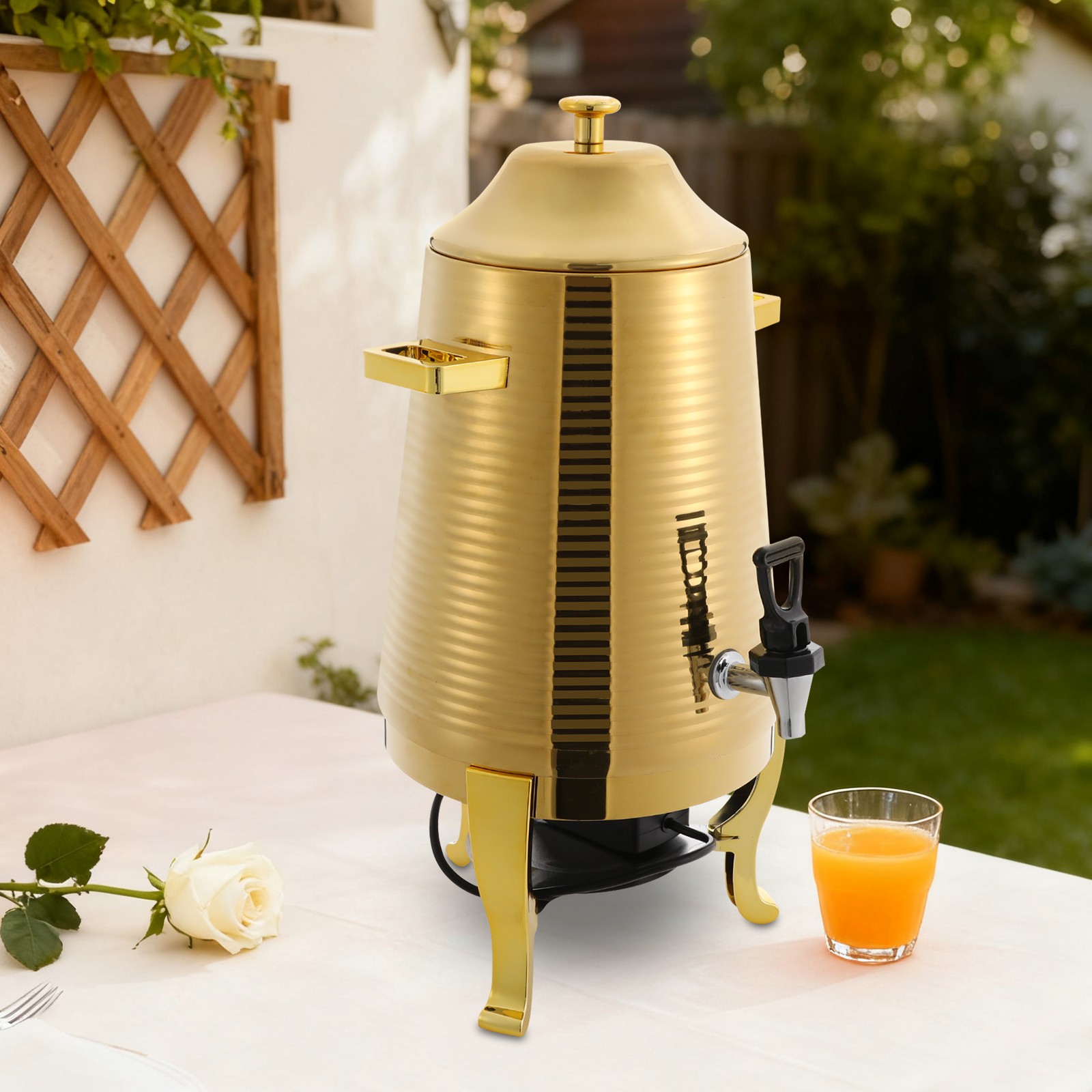 Beverage Dispenser 13L Stainless Steel Hot Drink Dispensing Container with Stand