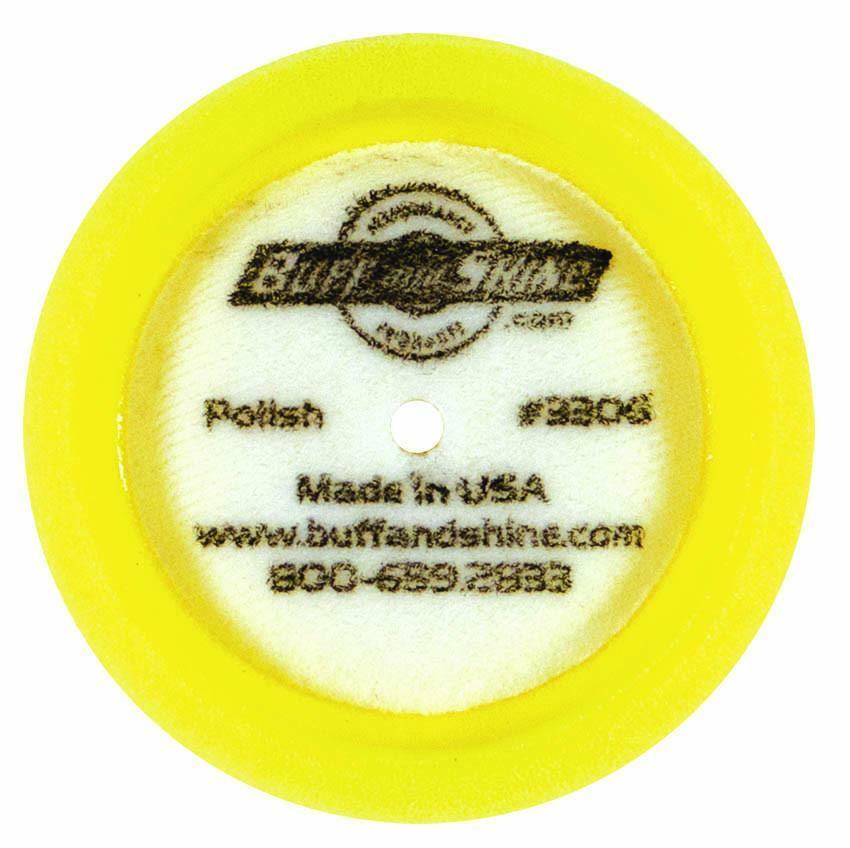 Buff and Shine® 3" Yellow Curved Back Foam Grip Pad™