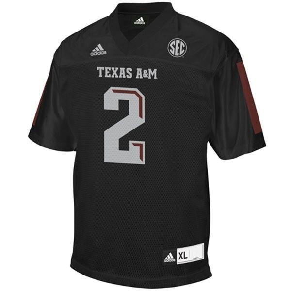 Texas A&M Aggies Johnny Manziel #2 Black Men Stitch Jersey