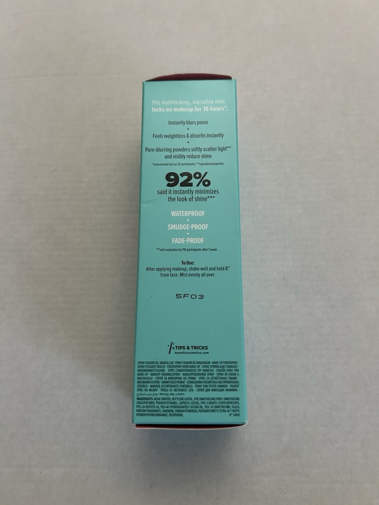 Benefit The POREfessional Super Setter Setting Spray 4 Oz NIB