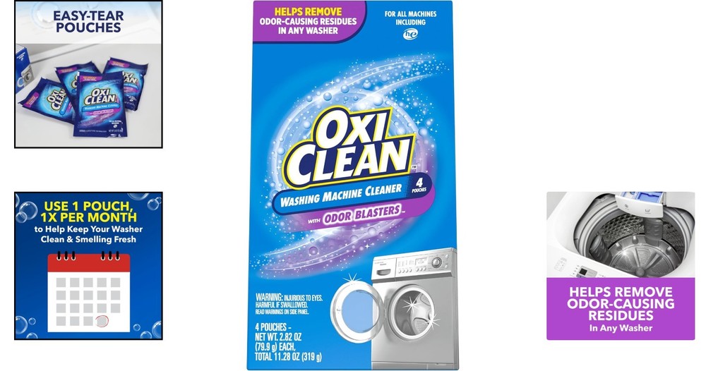 4 Count Oxiclean Odor Blasting Washing Machine Cleaner - Effortless Maintenance