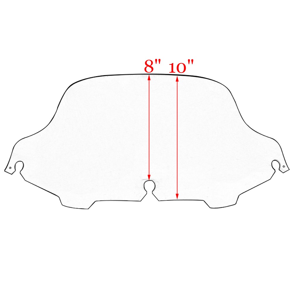 For Harley Electra Glide Classic 1996-2013 8" Wave Windshield Windscreen Black