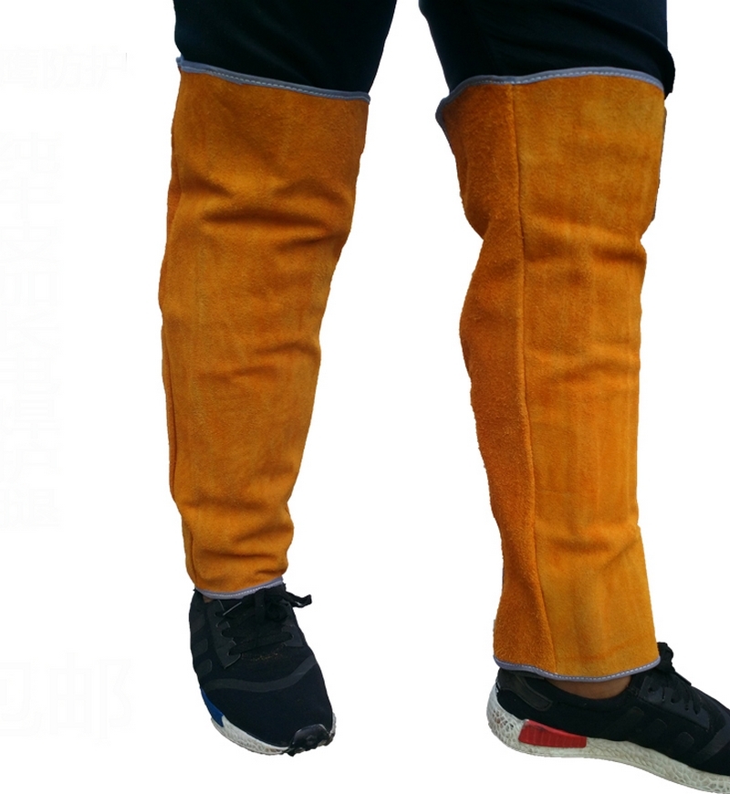Spilt Leather Fire Flame Protective Welding Leg Guard Protector
