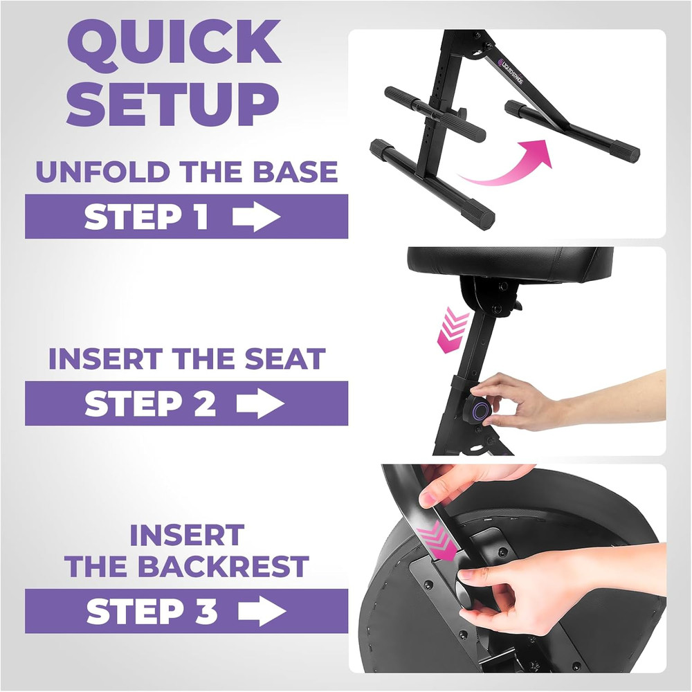 Adjustable Guitar & Drum Stool with Backrest - Perfect for Musicians