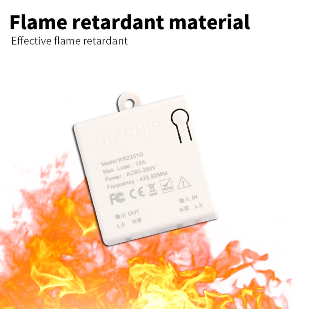 Smart Switch Light Wireless RF-433Mhz Wall Panel Switch Remote-Control Receiver