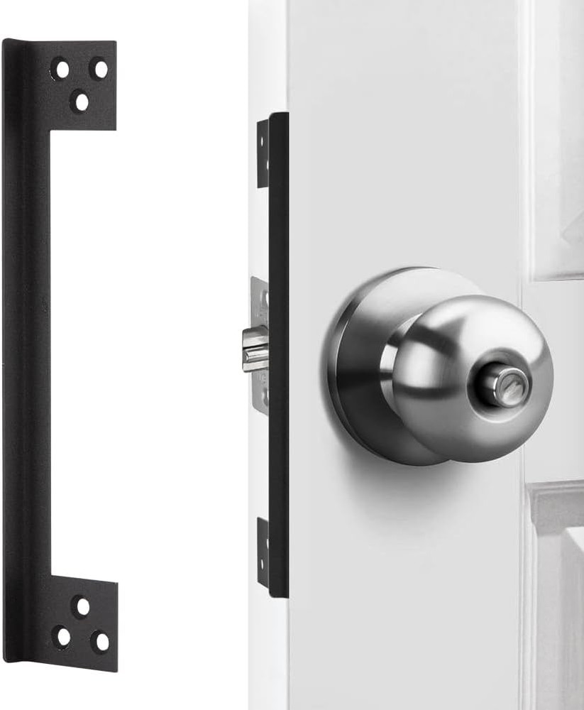 Door Latch Guard Plate, Outswing Door Security Protector, Door Latch Shield, Cov
