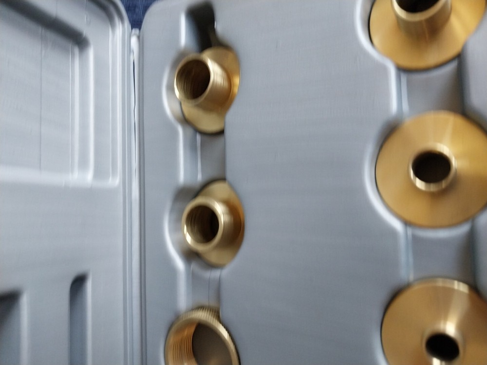 Router template guide kit, solid brass