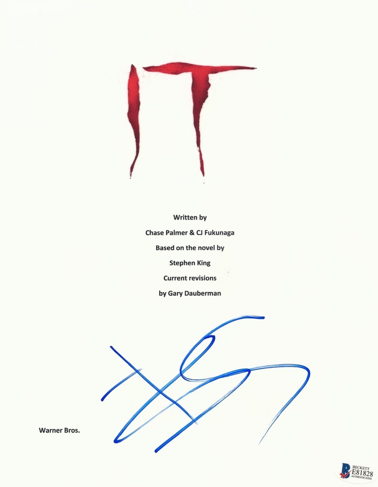 BILL SKARSGARD SIGNED AUTOGRAPHED IT MOVIE SCRIPT AUTHENTIC BECKETT BAS COA 2