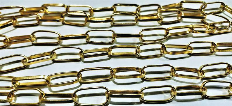Gold Plated Big & Thick Rectangular 20mm*8mm Link Chain Sold Per THREE Feet