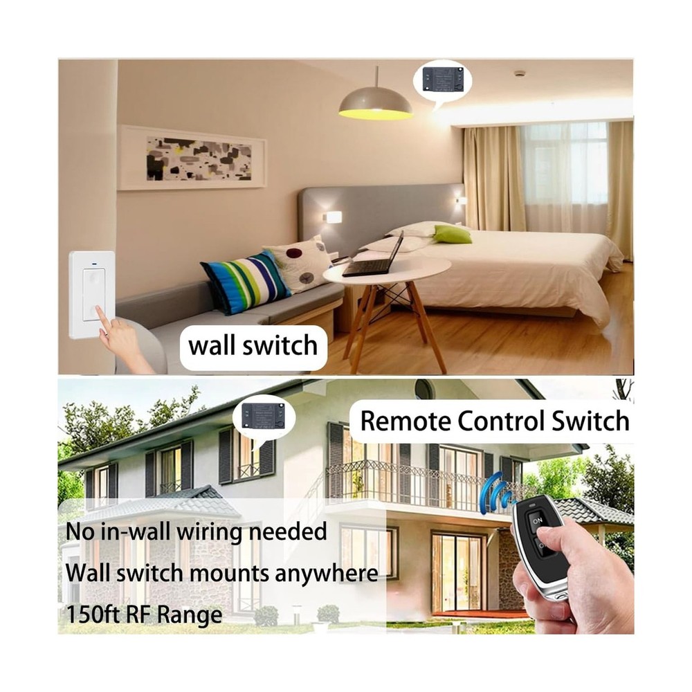 Remote Control Switch,Wireless Light Switch and Receiver Kit,16... FAST USA SHIP