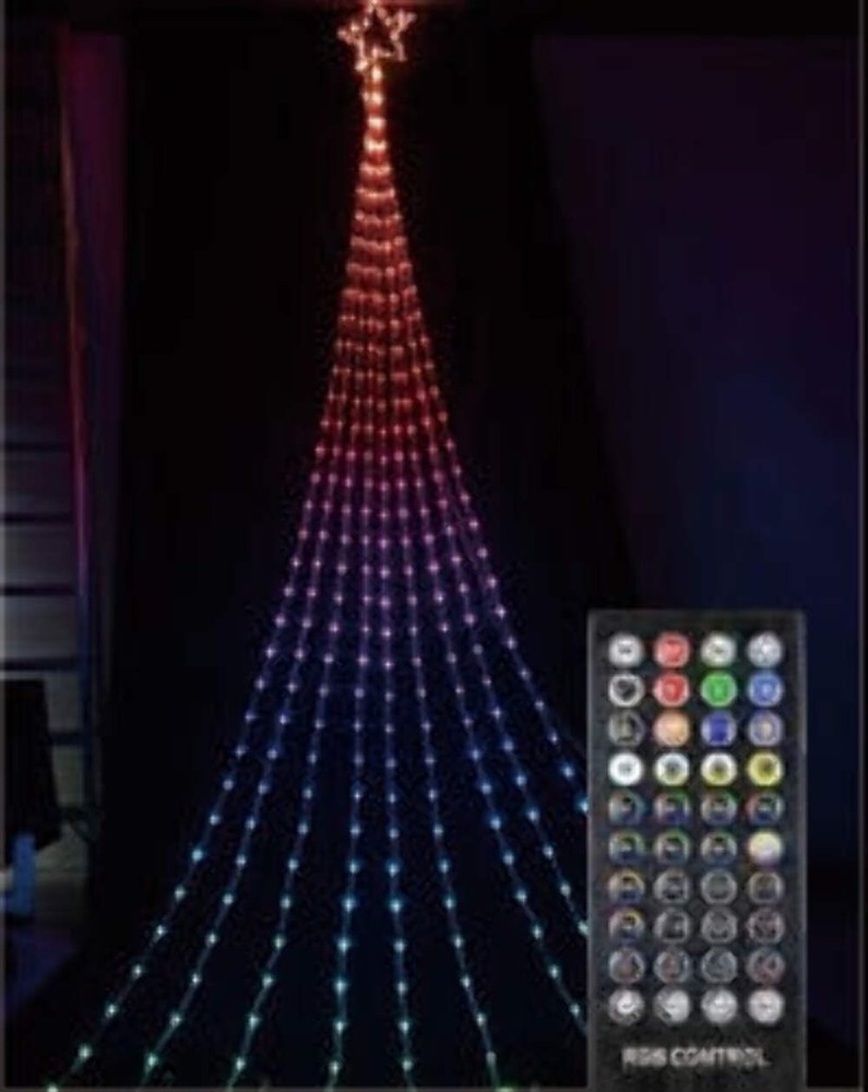 Vivvi App-Based Customizable, Color-Changing Waterfall Lights - 11 ft. tall