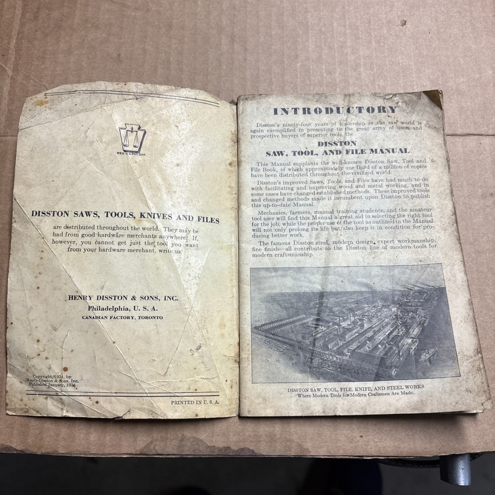 Disston Saws, Tools, And File Manual