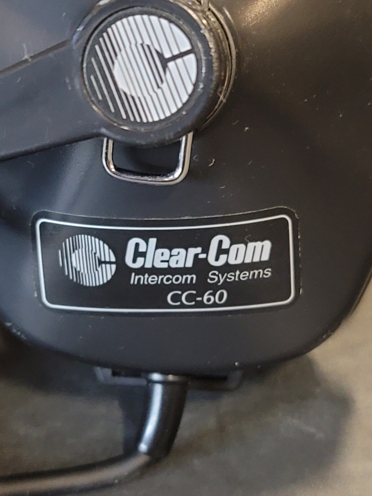 AS IS Clear-Com CC-60 Double Muff Over-Ear Headset with Microphone