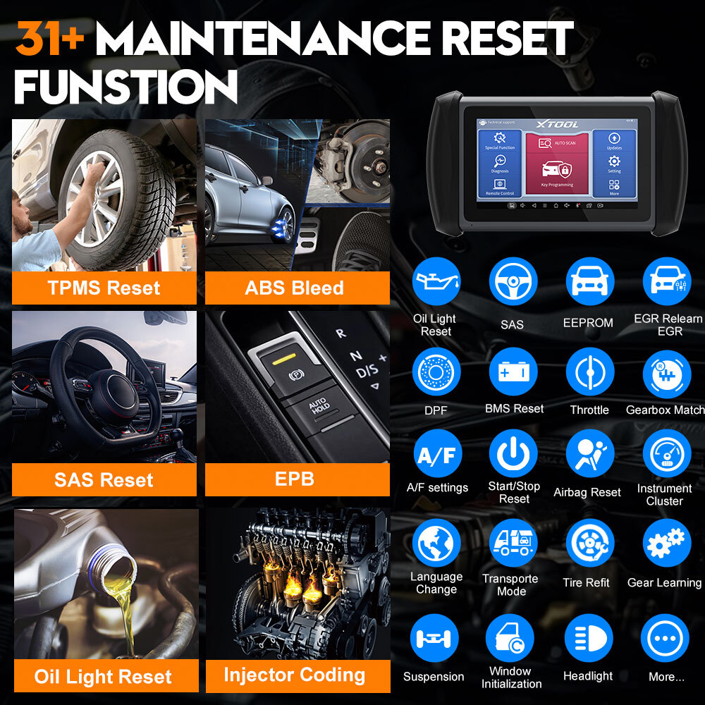 XTOOL IP616 Car OBD2 Scanner Full Systems Diagnostic Key Programming 31+ Service