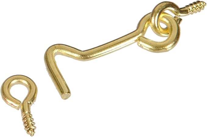 Hillman Hardware Essentials Gate Hook & Eye Solid Brass 3" Bright Brass 852771