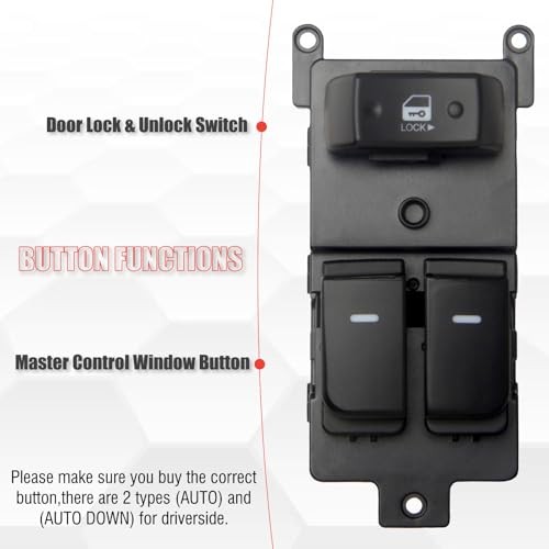 93570-1M710 Master Power Window Switch Driver Side Compatible with Forte Forte