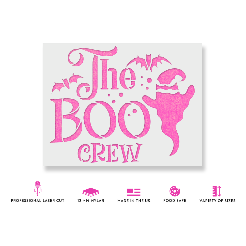 The Boo Crew Stencil - Reusable Stencils for DIY Projects