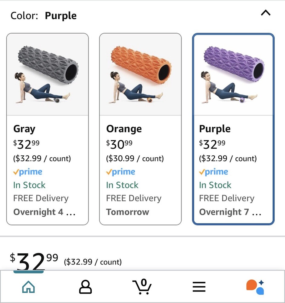 Zmarthum Foam Roller Deep Tissue Muscle Massager Grey