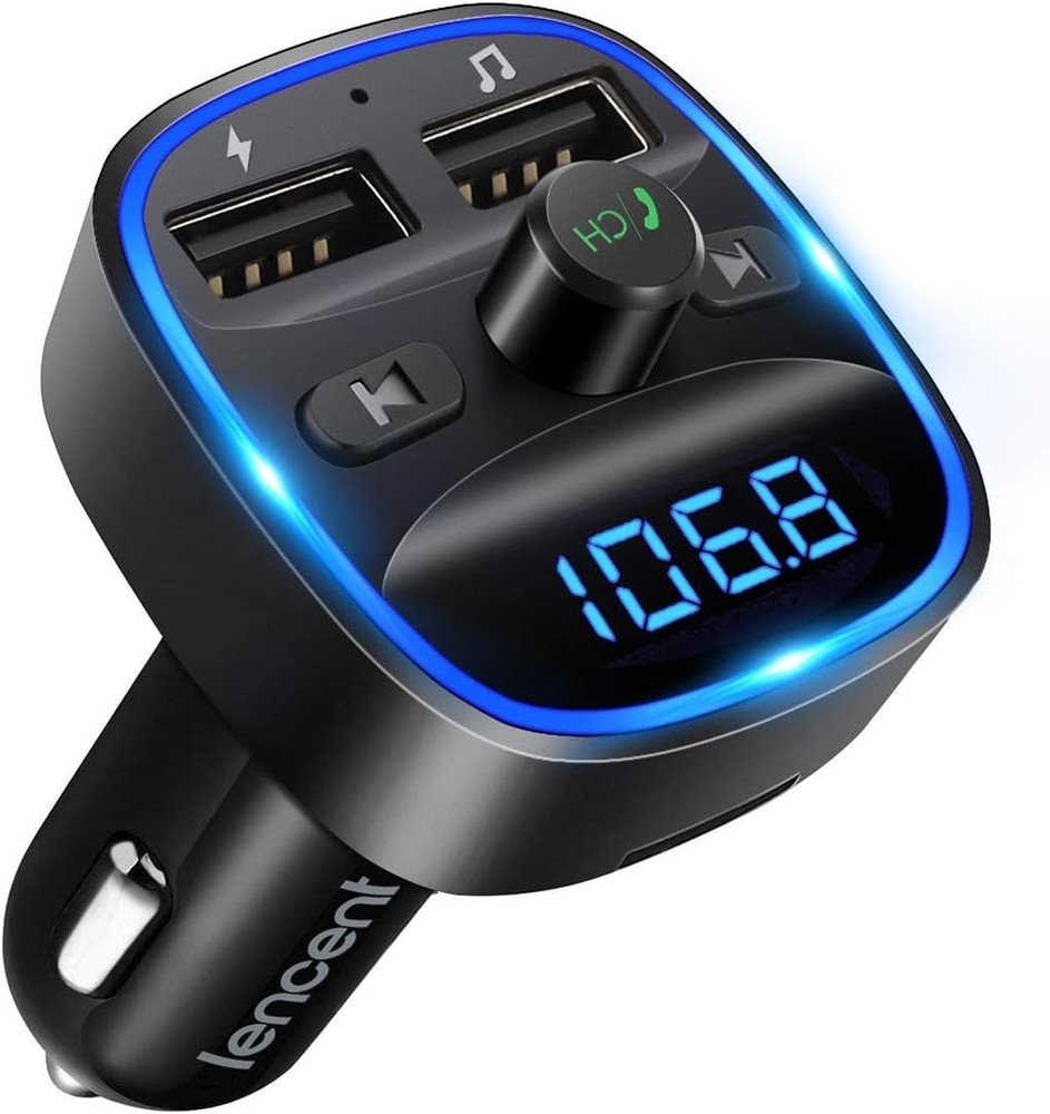 All-in-One Bluetooth FM Transmitter: Supports USB, TF Card, Calls & Navigation