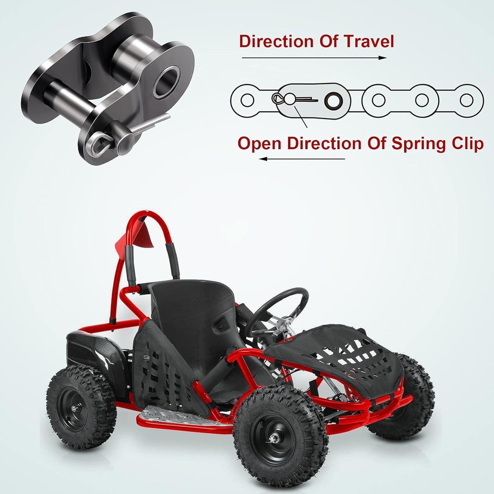 OIIKI 5PCS Roller Chain Offset Link #420, Half Link, Crank