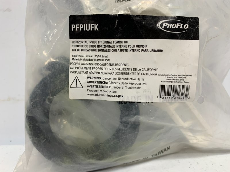 Proflo PFPIUFK Urinal Flange Kit 2" PVC Horizontal Inside Fit