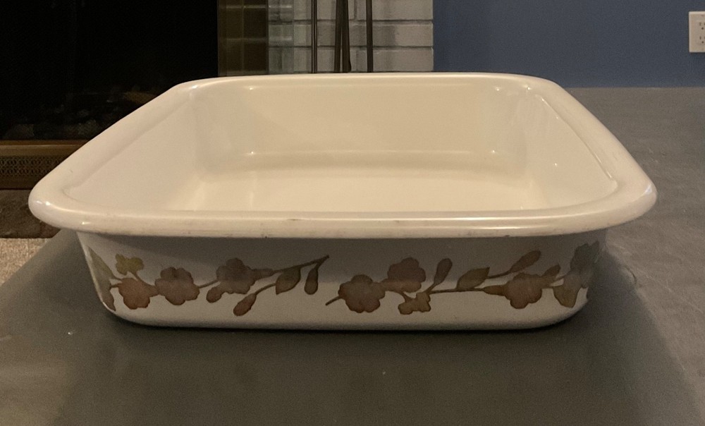 Vintage CORNING WARE Casserole Baking Dish Bouquet Pattern A21