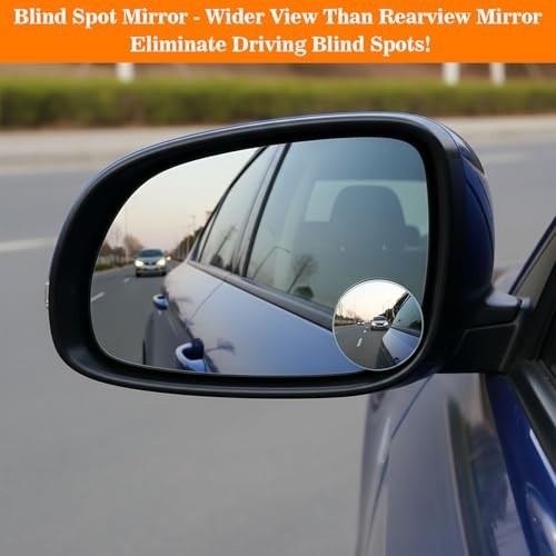Blind Spot Mirrors 4 Pack HD Frameless Convex Mirrors for Wide Angle Side View
