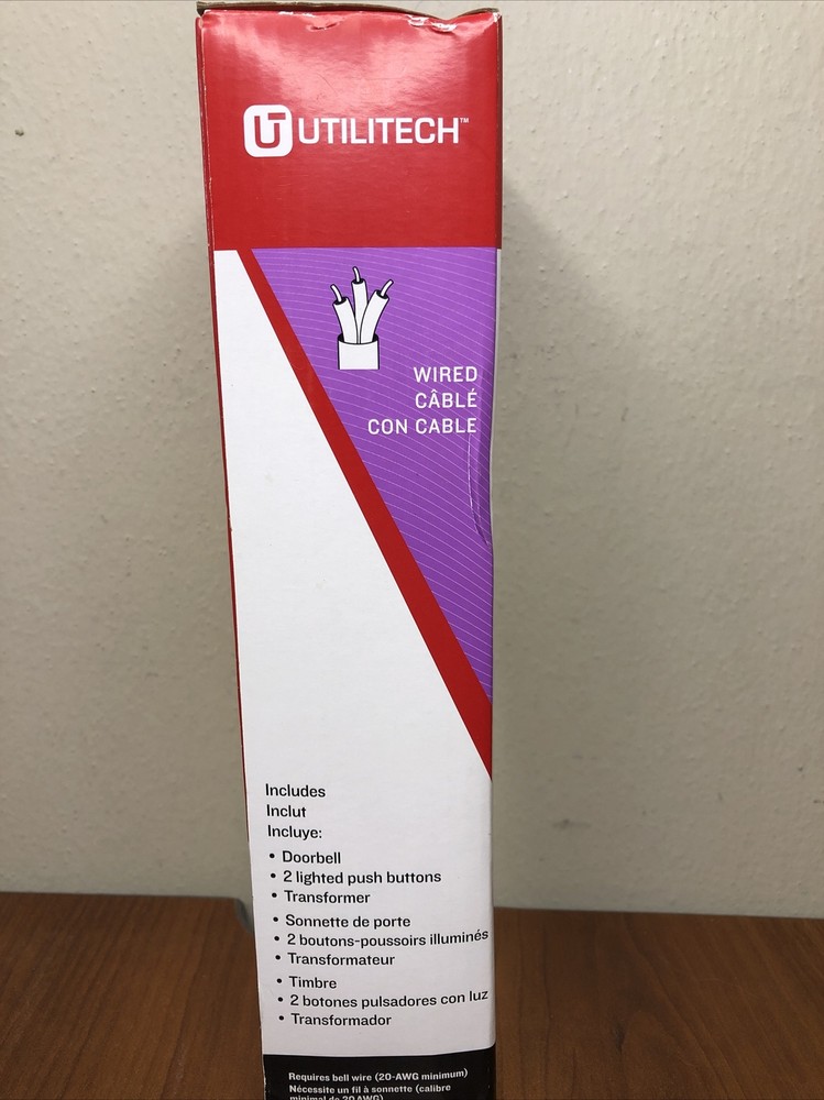 Utilitech Doorbell Kit 2 Chimes white Finish