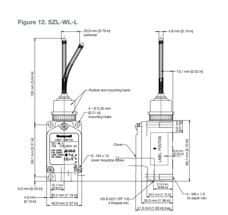 1PC NEW Honeywell Limit switch SZL-WL-E #LL