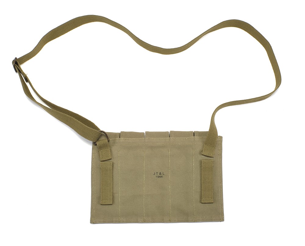 WW2 Rigger Made M1 Carbine 5 Cell Magazine Pouch with Shoulder Strap JT&L 1944