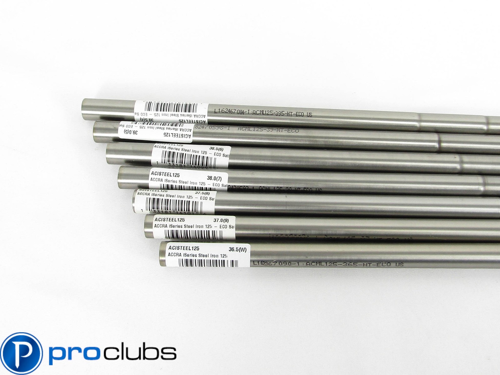 NEW ACCRA iSERIES ECO SATIN 125 X-FLEX IRON SHAFTS 4-PW .355 TIP #436747