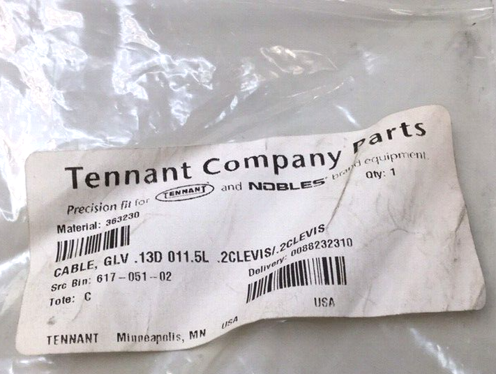 Tennant 363230 Cable & Clevis