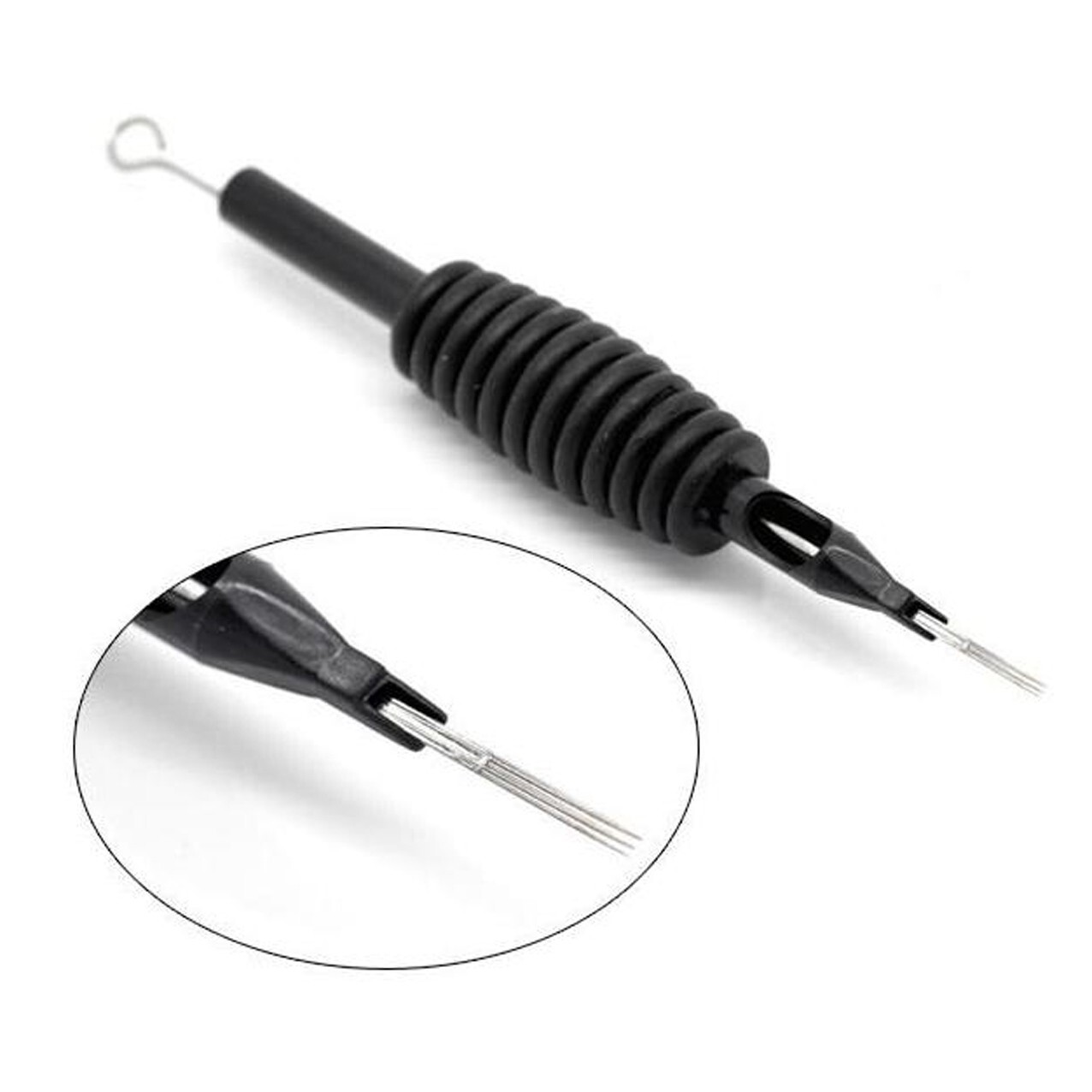 50pcs Sterile Tattoo Needle & Tube 1" Grip with Tip Mix Sizes 3 5 7 9 RL RS M1