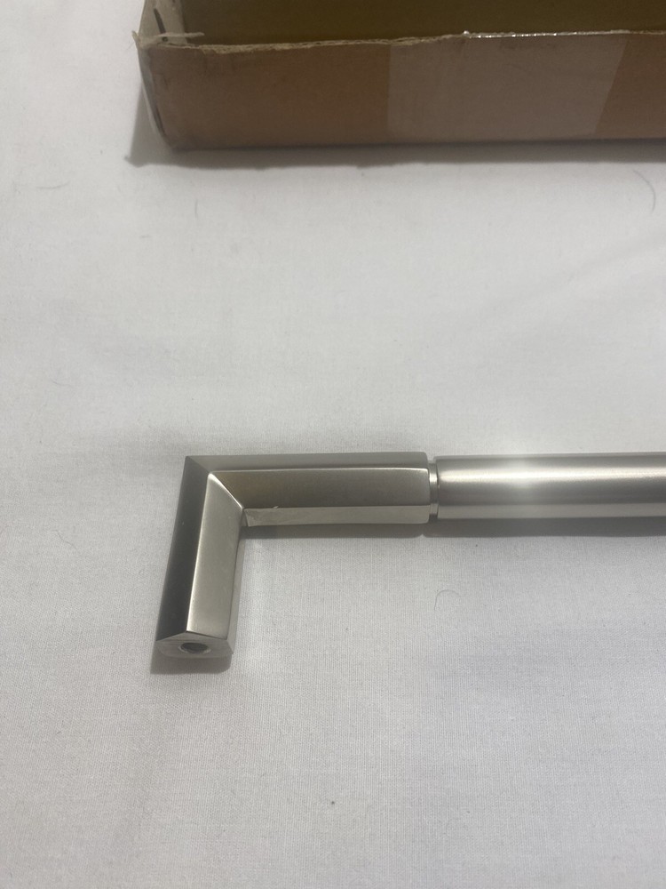 Signature Hardware 24” Lunate Solid Brass Appliance Pull, Brushed Nickel