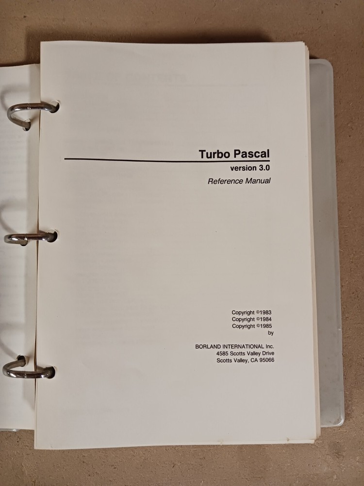 Turbo Pascal: Ultimate Pascal Development Environment Ver. 3.0 Reference Manual