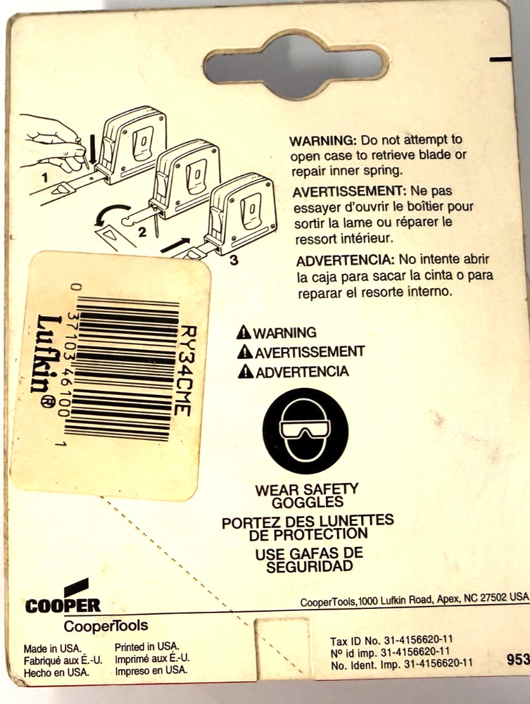 LUFKIN RY34CME 4MX19MM TAPE REFILL