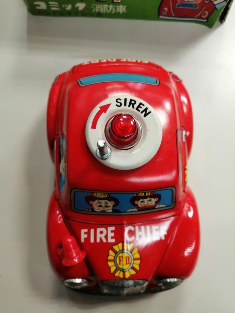 Okayasu Comic Fire Engine Tinplate