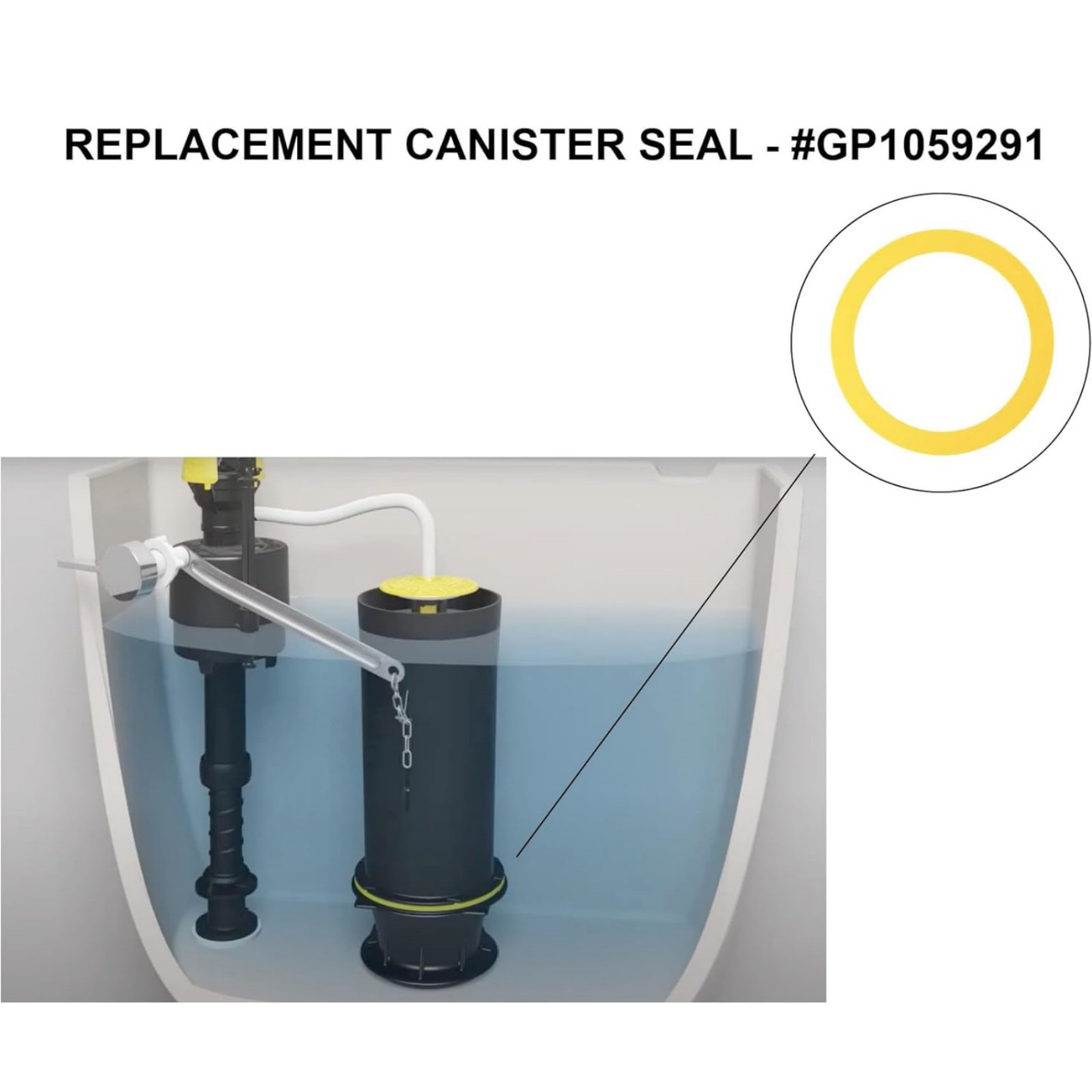 Great Quality 6 Pack GP1059291 Silicone Toilet Flush Valve Seal For Kohler