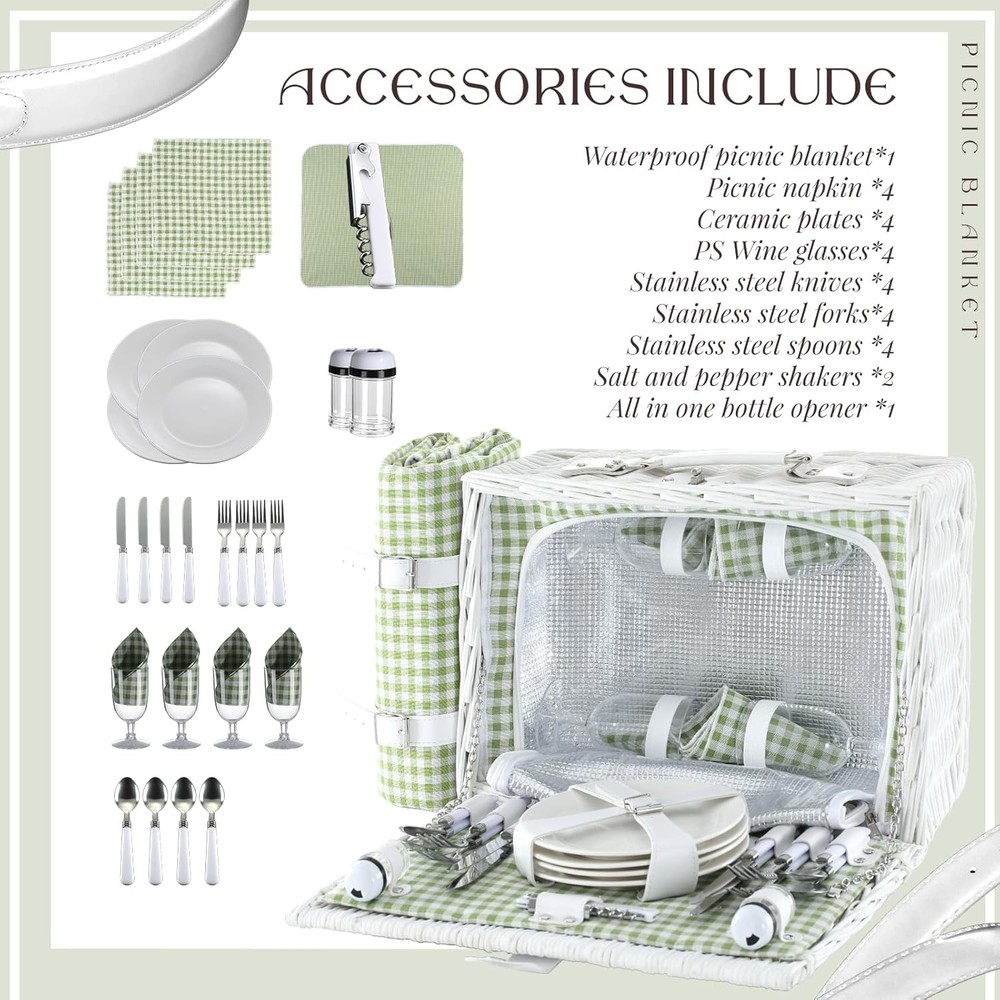 Four-Person Picnic Basket Set