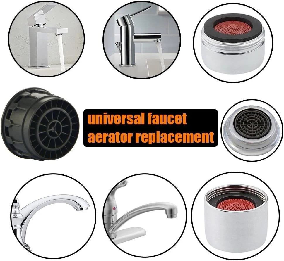 3-Pack Faucet Aerator Insert - 2.2 GPM Flow Restrictor Bathroom Replacement Par