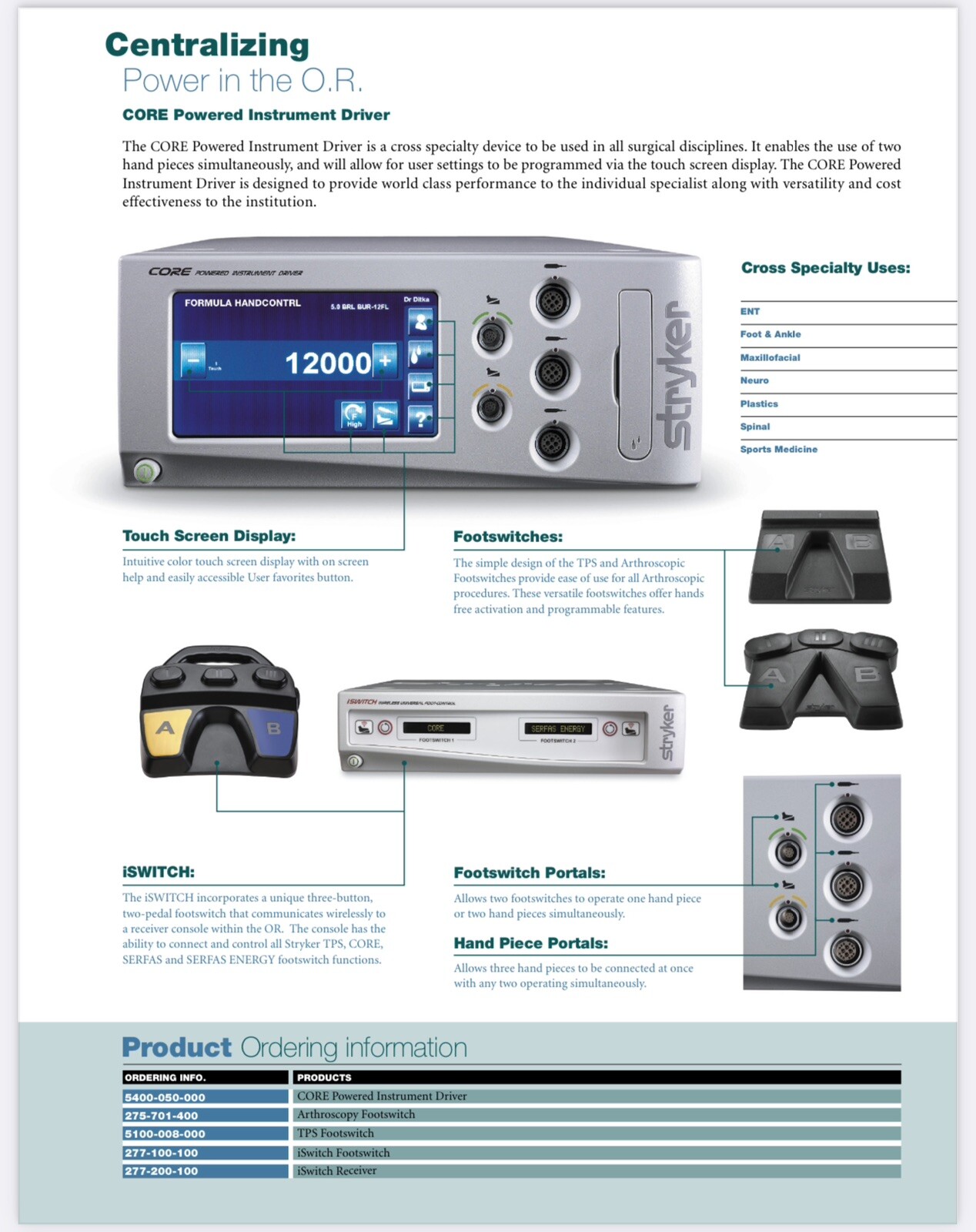 Stryker Shaver Blades. Any Kind (Price for 1 Box/5) Shaver System Available.