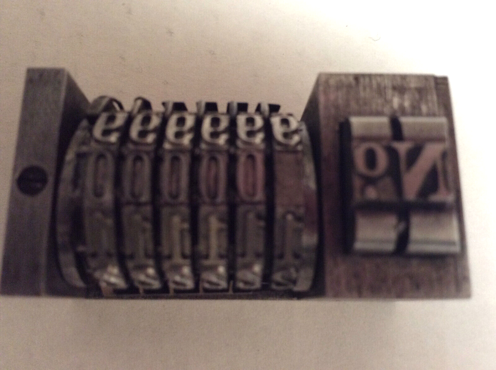 Letterpress Numbering Machine Wheel 6 To Number Forward