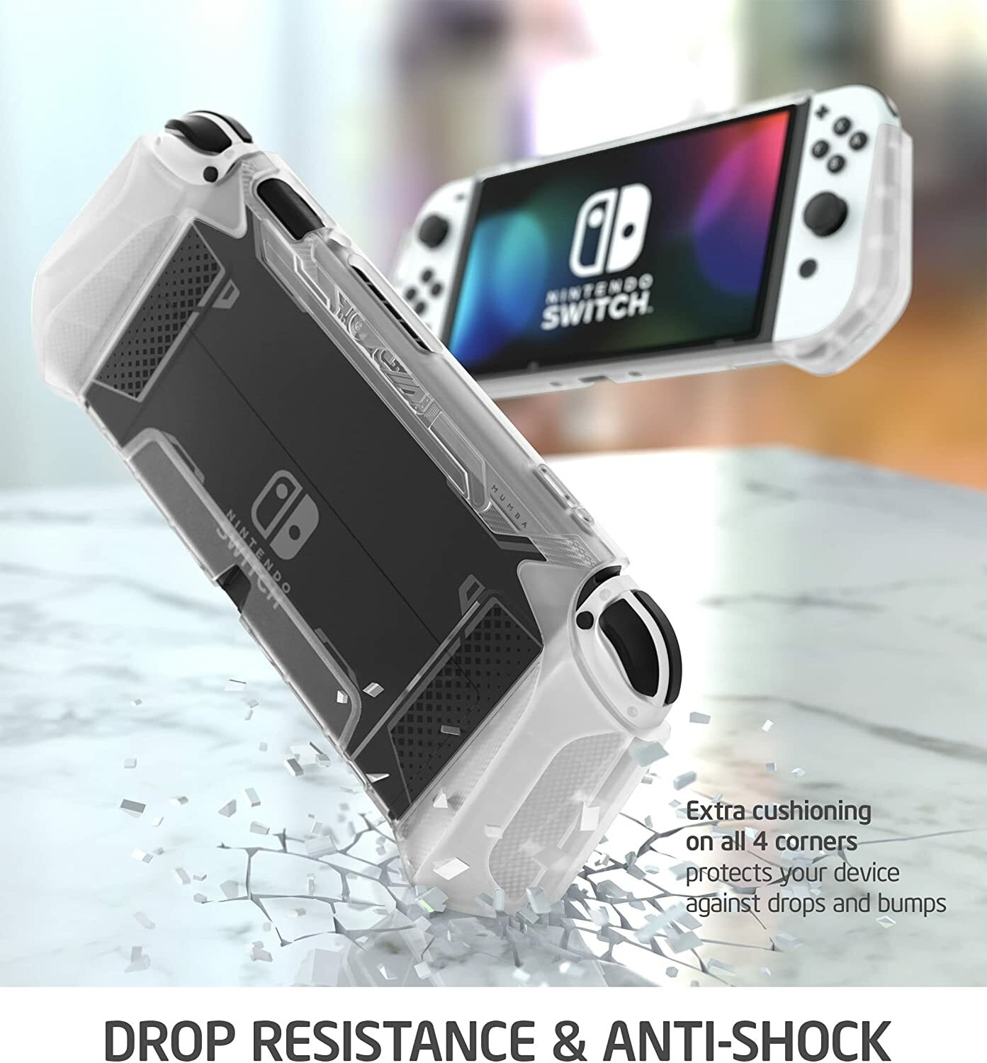 Mumba Dockable Case For Nintendo Switch OLED 2021 Console JoyCon Grip Case Cover