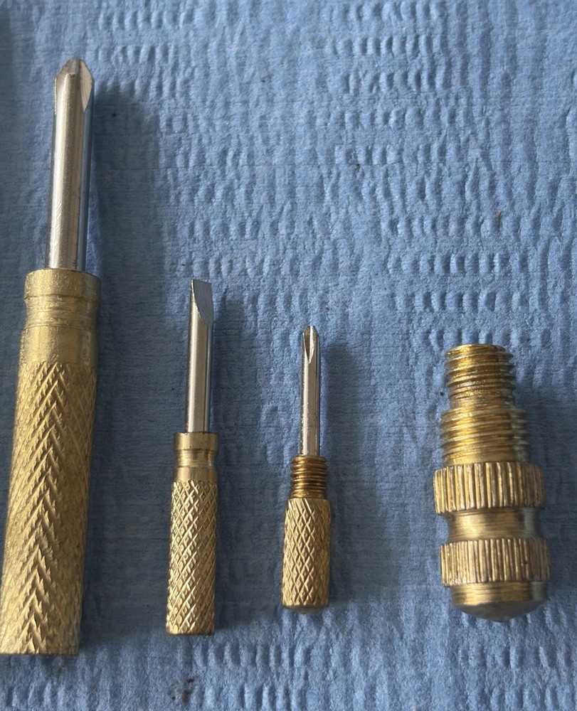 Vintage Brass Hammer And Screwdriver Nesting Combo
