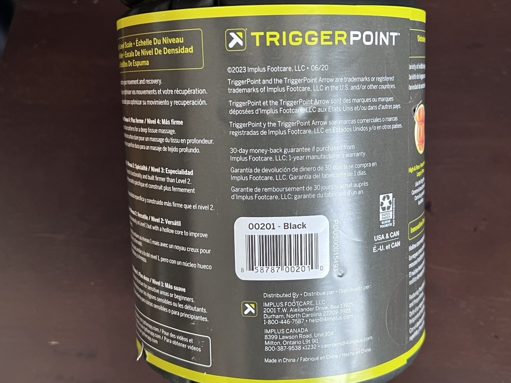 Trigger Point Performance GRID Foam Roller Black Massage Grid Hollow Durable