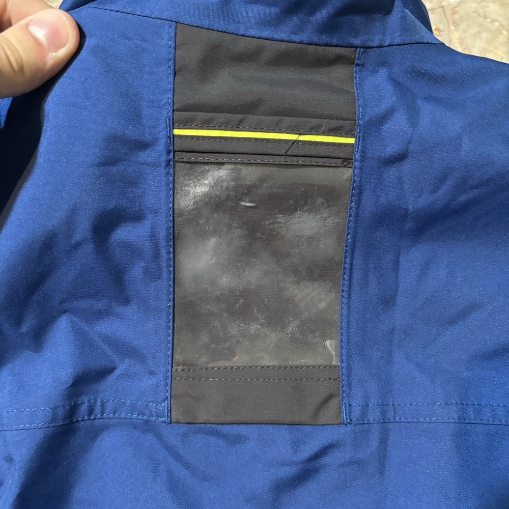 Helly Hansen Jacket Mens Medium Blue Crew Midlayer Soft Shell Fleece Sailing