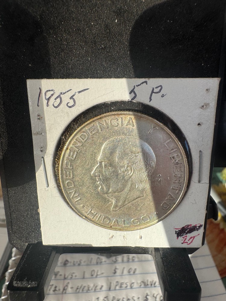 1955 MEXICO 5 PESOS