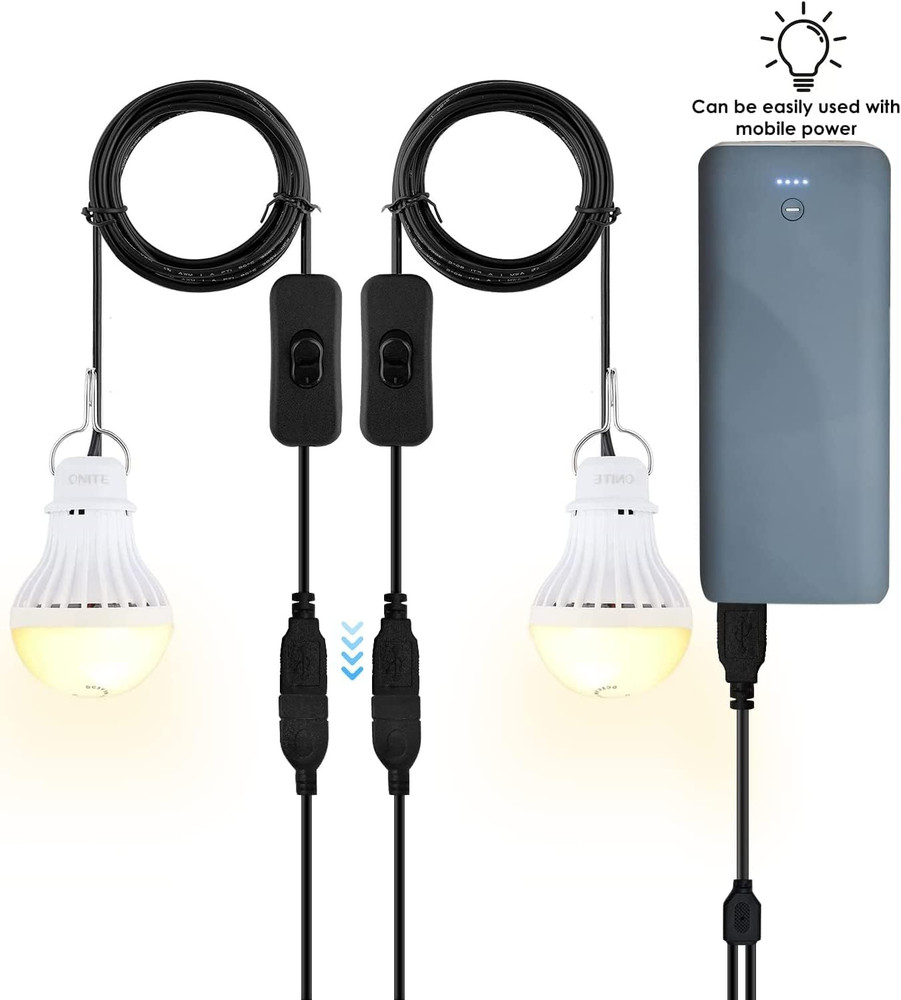USB Light, USB LED Camping Lantern with USB Splitter Y-Cable, 8Ft Extra Length C