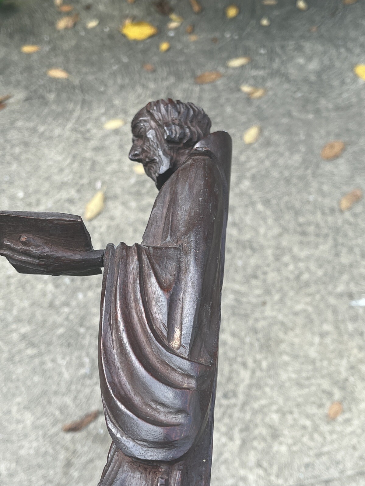 Vintage Saint Dominic Statue Hand Carved Mexico Monterrey Artist Signed 20”